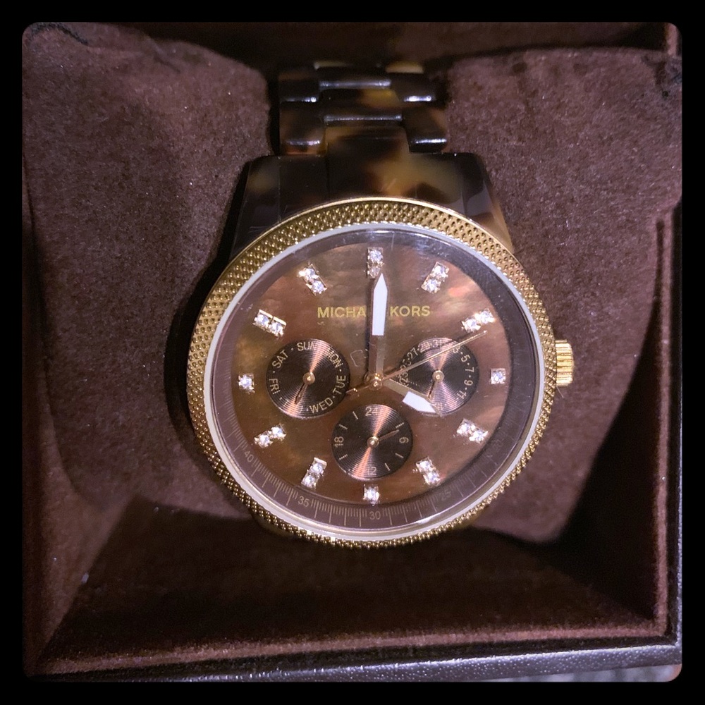 Women’s MK tortoise watch